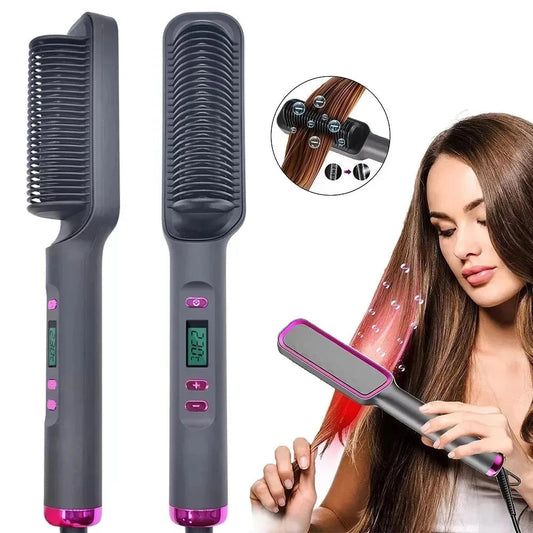 Brosse lissante chauffante ColorBox pour cheveux lisses et brillants