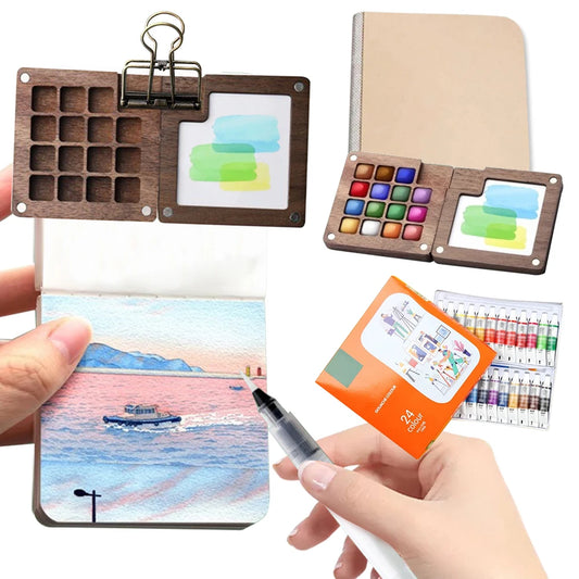 Coffret d'aquarelles de poche